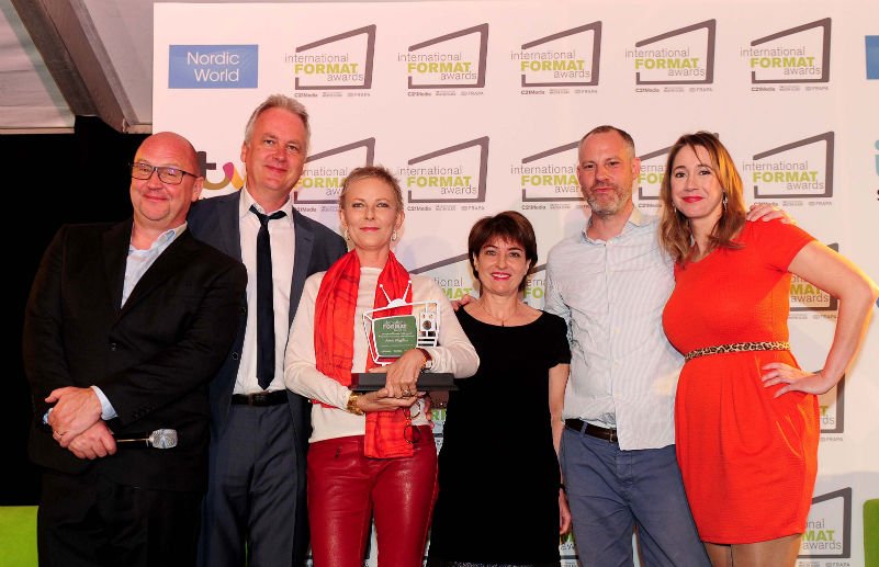 C21's David Jenkinson, Nordic World's Jan Salling, award winner Annie Wegelius, Reed Midem's Garaude, EMC's Christopher Fey and host Tiff Stevenson. SWPix