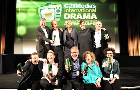 Winners celebrate at the C21 Drama Awards