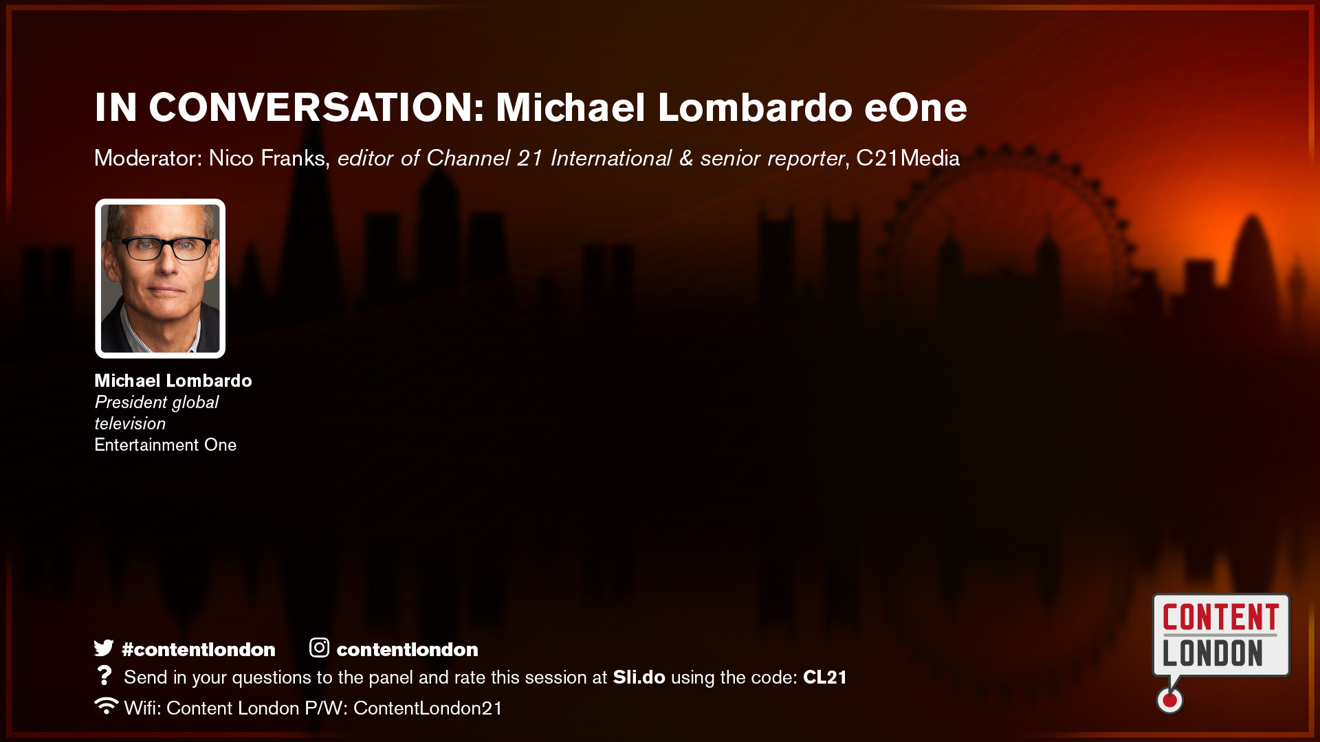 IN CONVERSATION: Michael Lombardo, eOne